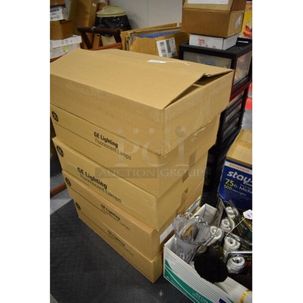 5 Boxes of GE Lighting Fluorescent Light Bulbs. 40 Watt. 5x Your Bid! - Image 2 of 4