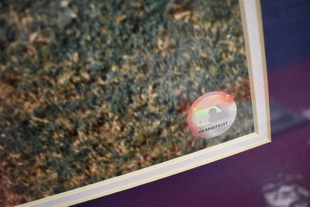 Cooperstown Collection Framed Picture of Mickey Mantle signed by Mickey Mantle! Major League Baseball Hologram DB 334070127. 23x1x33 - Image 6 of 9