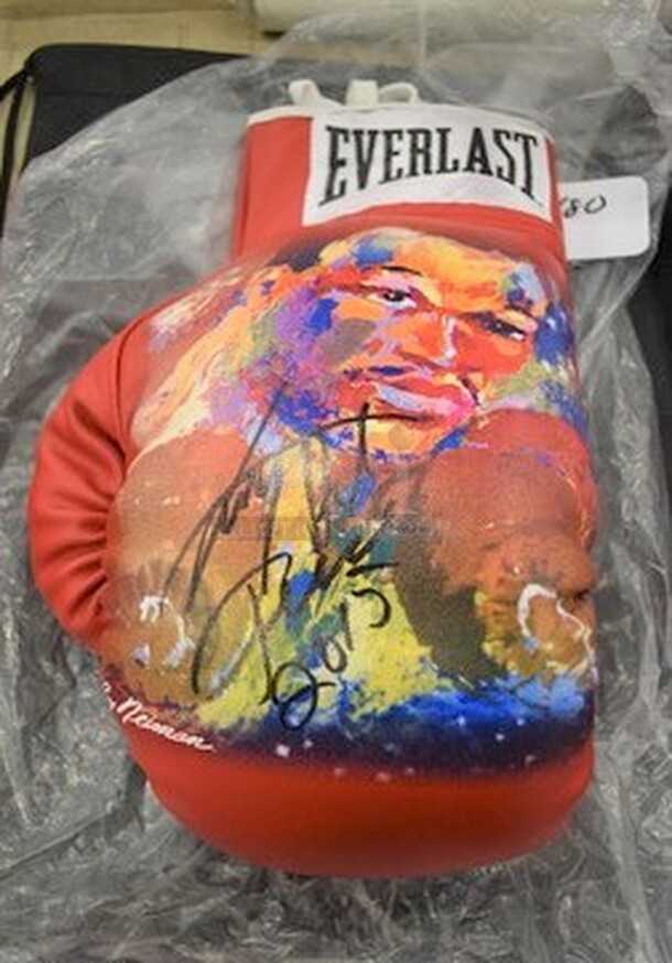 SWEET! Signed Larry Holmes Boxing Glove With Original Bag!