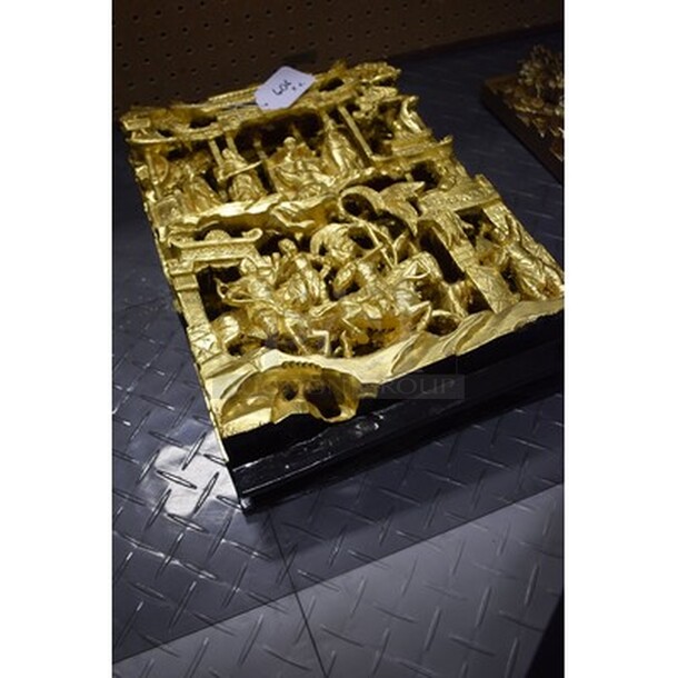 2 AWESOME! Gold and Black Colored Wall Decor! 12x2x17. 2x Your Bid! - Image 4 of 4