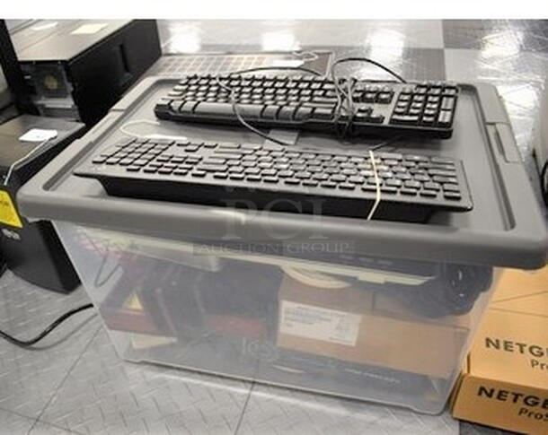ALL IN ONE MONEY! Includes Various Keyboards, Sonic Master, Phones, Office Supplies, and More! - Image 1 of 6