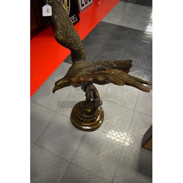 INCREDIBLE! Brown Colored Falcon Statue! 32x18x33. - Image 1 of 6