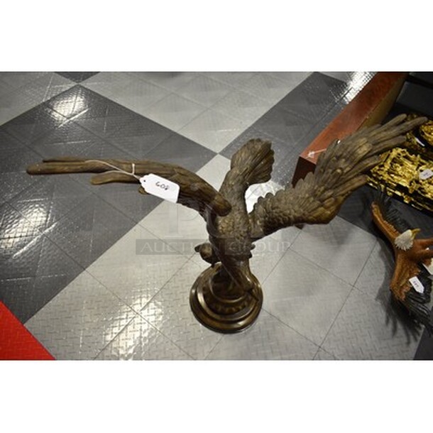 INCREDIBLE! Brown Colored Falcon Statue! 32x18x33. - Image 2 of 6