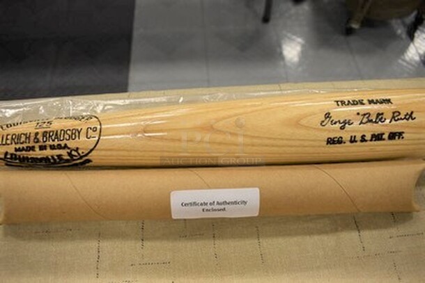 AWESOME! Louisville Slugger Bat Made To Babe's Ruth Own Specifications With Signature! Comes With Certificate Of Authenticity! R1935  - Image 1 of 6