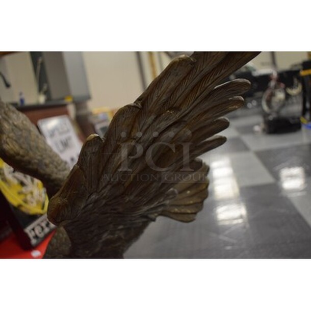 INCREDIBLE! Brown Colored Falcon Statue! 32x18x33. - Image 4 of 6