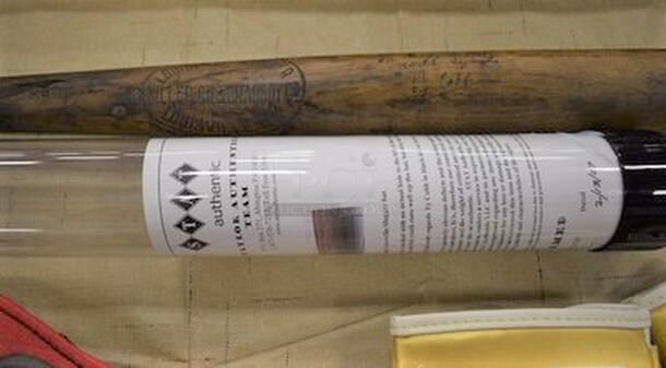 NEVER OPENED! Vintage Babe Ruth Dark Brown Louisville Slugger Bat! Comes With Certificate Of Authenticity!  - Image 1 of 7