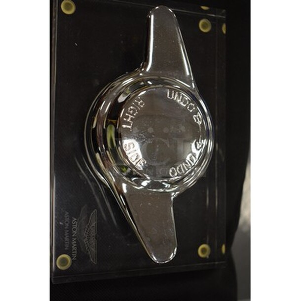 WOW! Aston Martin Knob On Glass Plaque. 9x5x4 - Image 3 of 5