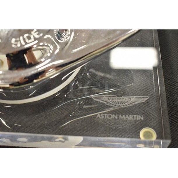 WOW! Aston Martin Knob On Glass Plaque. 9x5x4 - Image 4 of 5