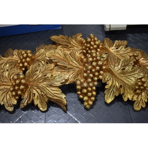 2 Brass Colored Decorative Wall Art. 32x1x11. 2x Your Bid! - Image 2 of 4