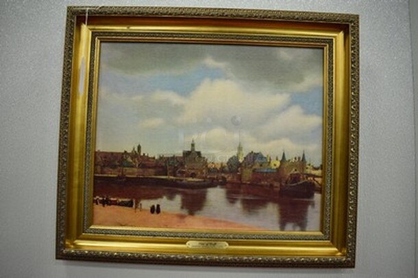AMAZING! View of Deft Painting  Johannes Vermeer From Art Dealer Ed Mero! 22x3x19