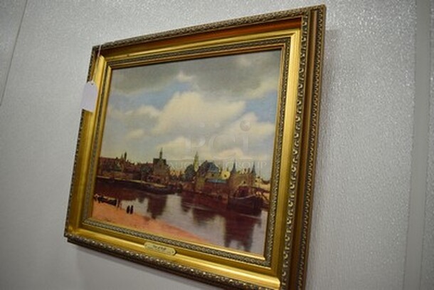 AMAZING! View of Deft Painting  Johannes Vermeer From Art Dealer Ed Mero! 22x3x19 - Image 2 of 9