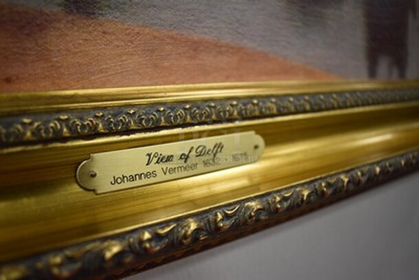 AMAZING! View of Deft Painting  Johannes Vermeer From Art Dealer Ed Mero! 22x3x19 - Image 4 of 9