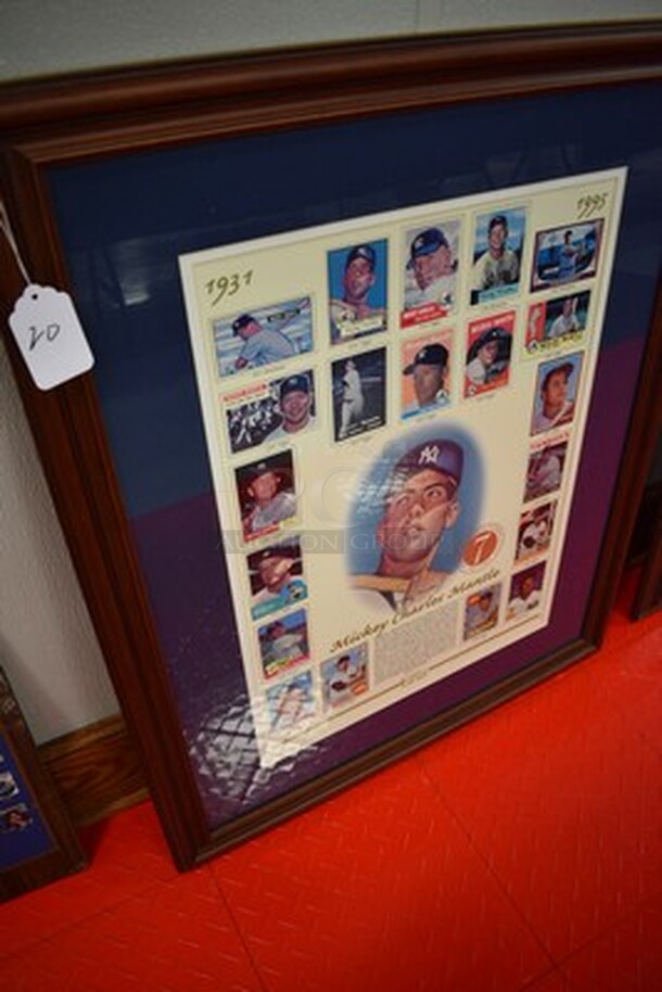 AMAZING! Mickey Mantle Topps Commemorative Card Sheet. Only 10,000 Produced! Comes with Certificate of Authenticity.4,351/10,000. 27x1x33.5  - Image 3 of 12