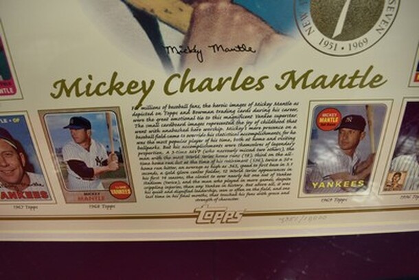 AMAZING! Mickey Mantle Topps Commemorative Card Sheet. Only 10,000 Produced! Comes with Certificate of Authenticity.4,351/10,000. 27x1x33.5  - Image 8 of 12