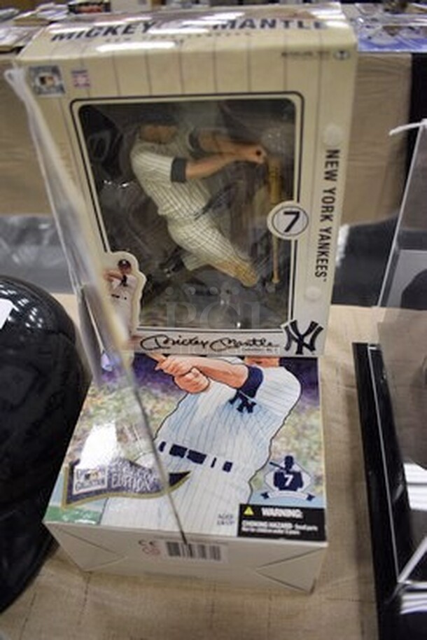 2 BRAND NEW IN BOX! Cooperstown Collection Collector's Edition Mickey Mantle Figurines! 2x Your Bid!