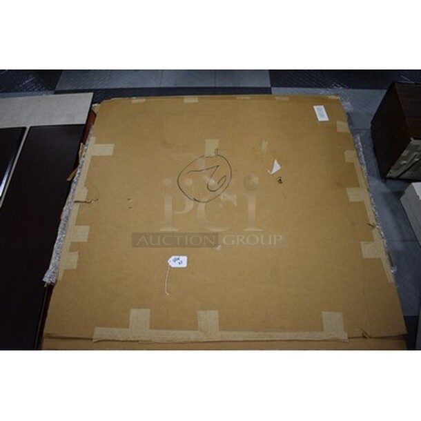3 Bamboo Office Chair Mats With Original Packaging! 46x1x46. 3x Your Bid!