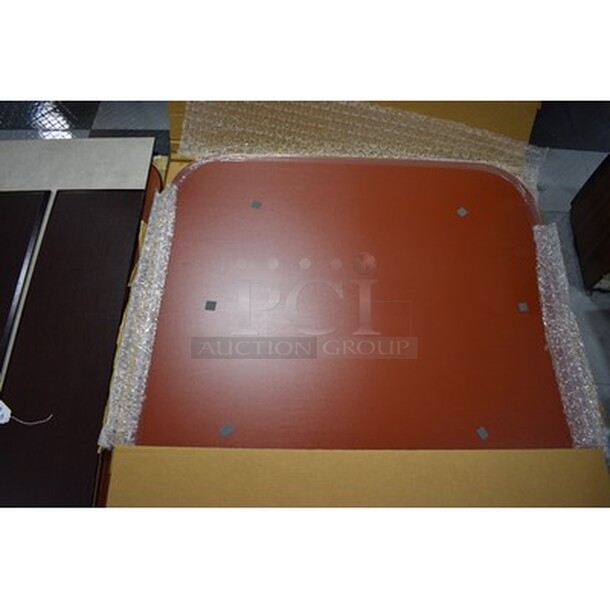 3 Bamboo Office Chair Mats With Original Packaging! 46x1x46. 3x Your Bid! - Image 2 of 3