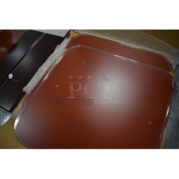 3 Bamboo Office Chair Mats With Original Packaging! 46x1x46. 3x Your Bid! - Image 3 of 3