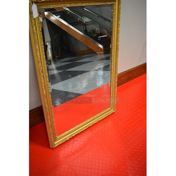 INCREDIBLE! Mirror In Custom Gold Colored Frame! 28x1.5x40 - Image 3 of 6