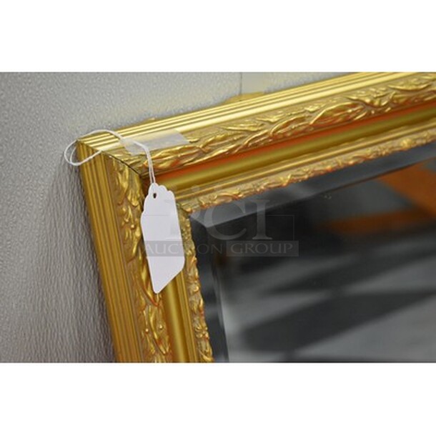 INCREDIBLE! Mirror In Custom Gold Colored Frame! 28x1.5x40 - Image 4 of 6