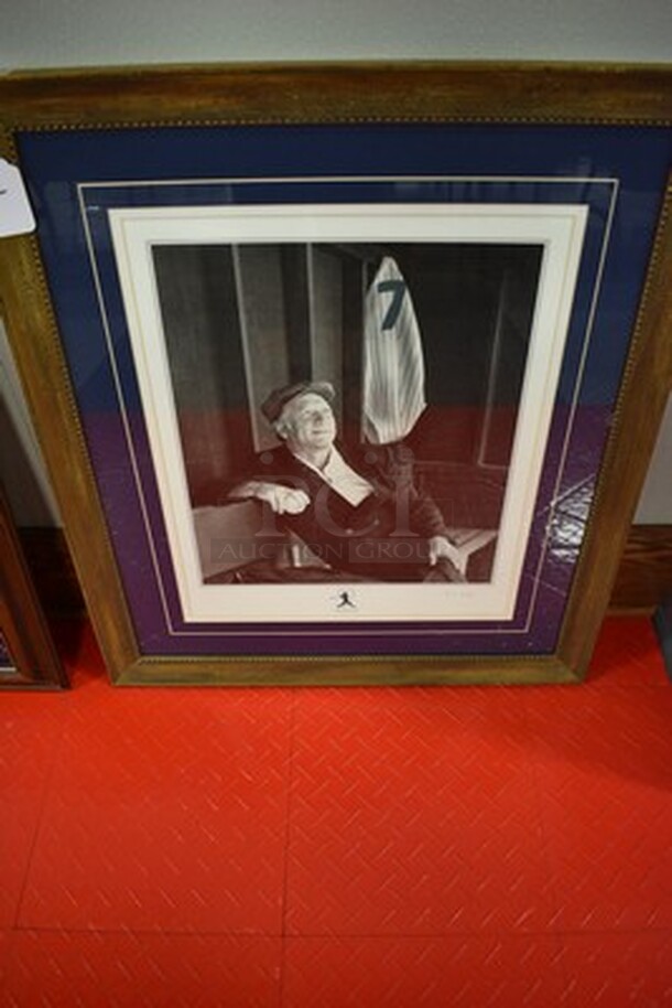 Picture of Mickey Mantle with Baseball and Jersey! 7/536. 25x1x29 - Image 1 of 7