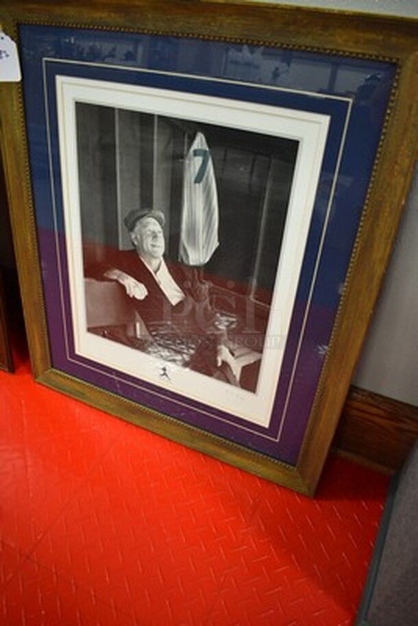 Picture of Mickey Mantle with Baseball and Jersey! 7/536. 25x1x29 - Image 2 of 7