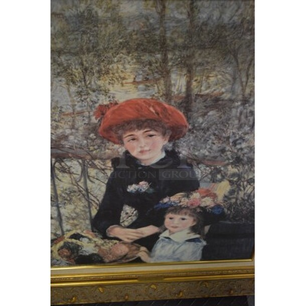 ASTOUNDING! On The Terrace Pierre Auguste Renoir Painting In Custom Frame From Art Dealer Ed Mero! 30x2x36 - Image 5 of 7