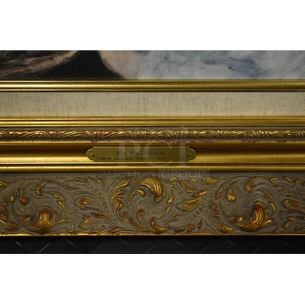 ASTOUNDING! On The Terrace Pierre Auguste Renoir Painting In Custom Frame From Art Dealer Ed Mero! 30x2x36 - Image 6 of 7