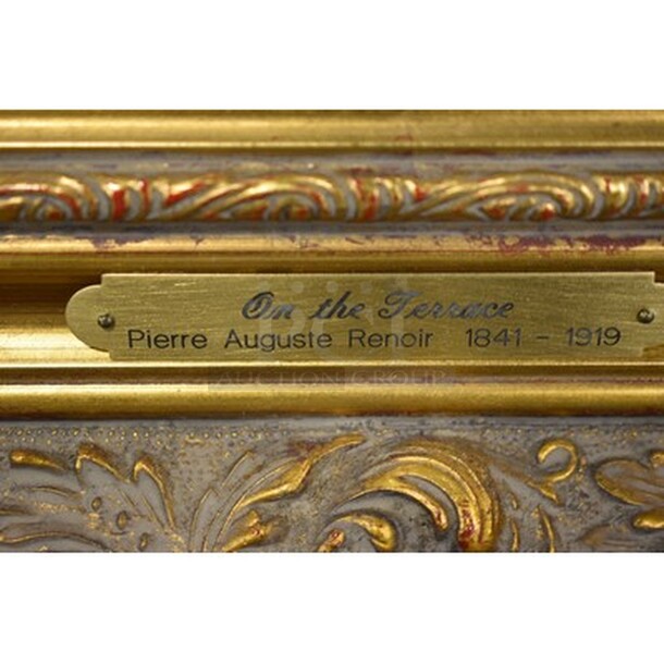 ASTOUNDING! On The Terrace Pierre Auguste Renoir Painting In Custom Frame From Art Dealer Ed Mero! 30x2x36 - Image 7 of 7