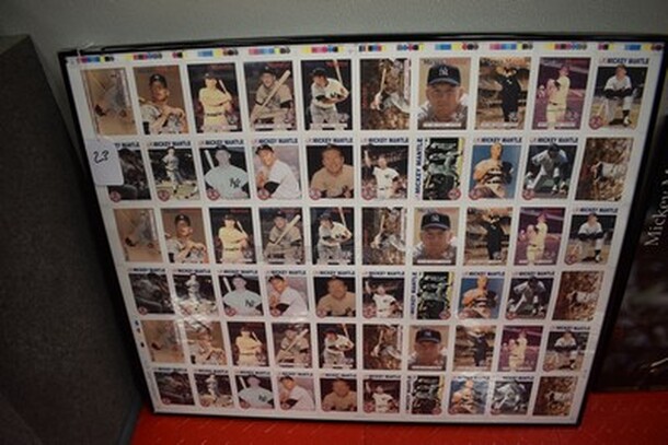 Colortlith Corporation 1996 SCITEX/DESKTOP Rampage Layout of Mickey Mantle Baseball Cards!28x1x24