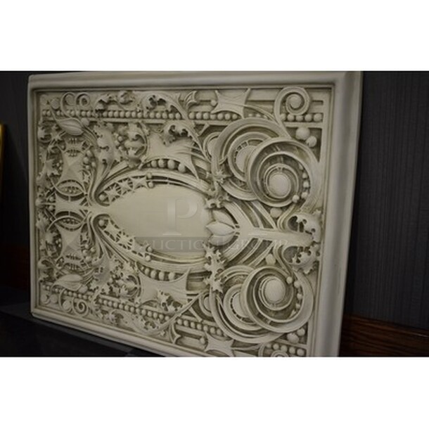 AMAZING! White Painted Wooden Wall Art! 41x2x32 - Image 2 of 5