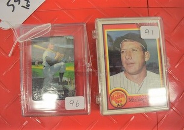 Mickey Mantle Sports Memorabilia. Includes Trading Card and Pin! All In One Money!