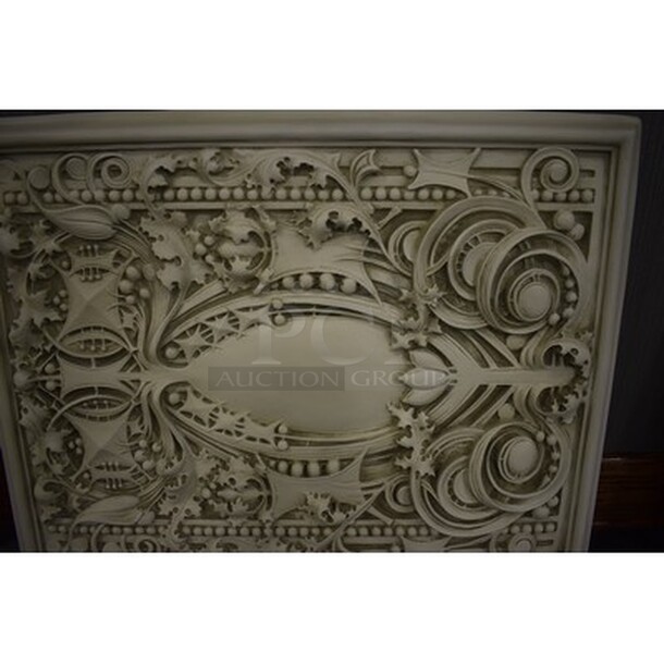 AMAZING! White Painted Wooden Wall Art! 41x2x32 - Image 3 of 5
