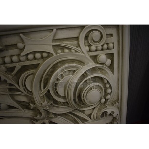 AMAZING! White Painted Wooden Wall Art! 41x2x32 - Image 4 of 5