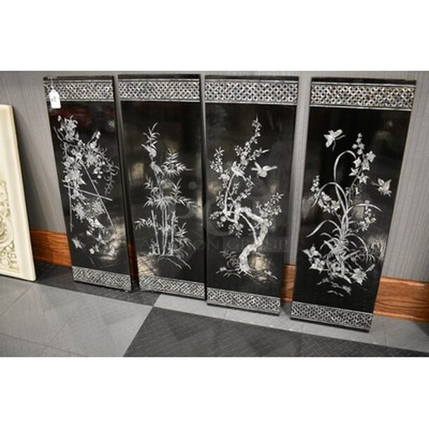 4 Black and White Painted Wall Art! 12x.5x35.5. 4x Your Bid! - Image 2 of 7