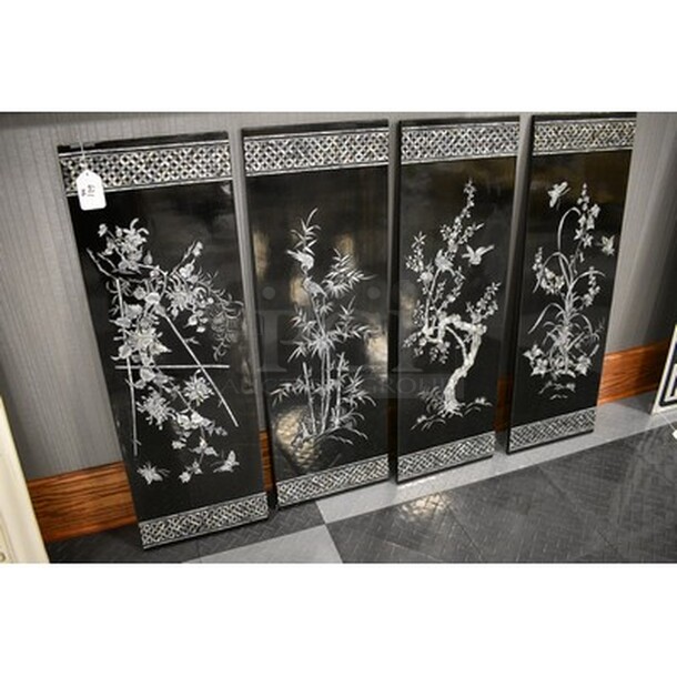 4 Black and White Painted Wall Art! 12x.5x35.5. 4x Your Bid! - Image 3 of 7
