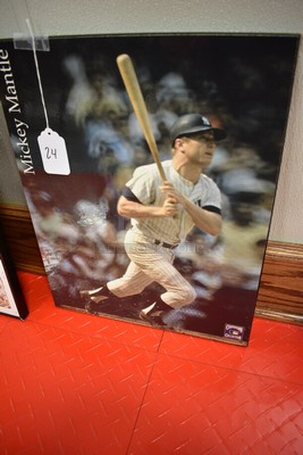 Cooperstown Collection Picture Of Mickey Mantle! 15x1x19 - Image 2 of 8