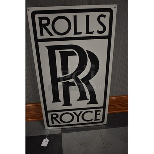 AMAZING! Rolls Royce Sign. 19x1x36.