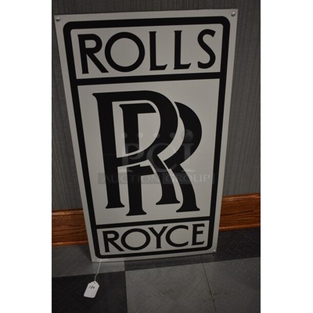 AMAZING! Rolls Royce Sign. 19x1x36. - Image 1 of 4