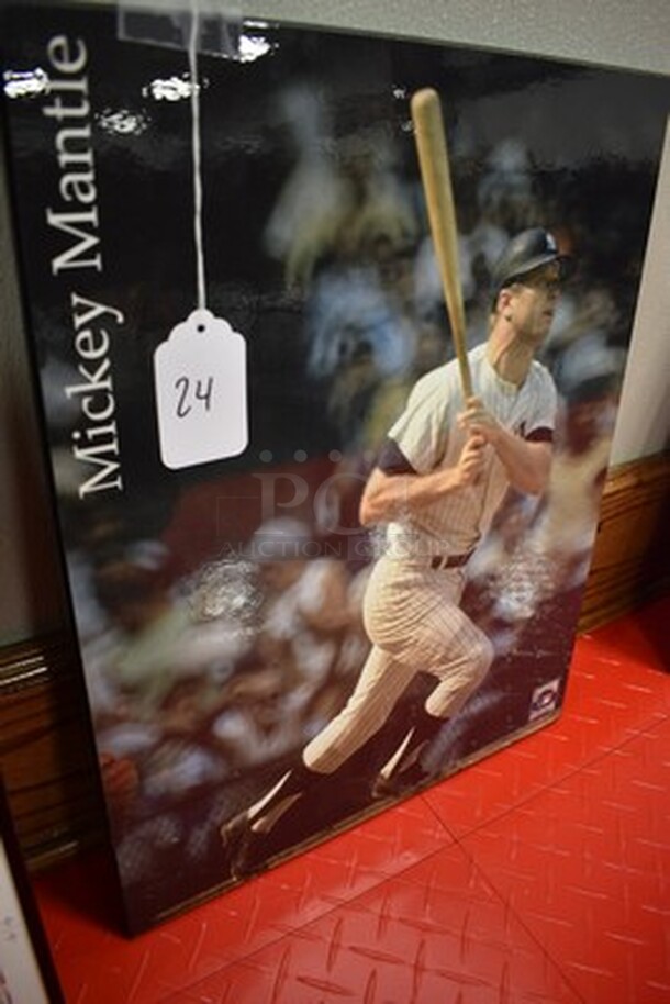 Cooperstown Collection Picture Of Mickey Mantle! 15x1x19 - Image 3 of 8