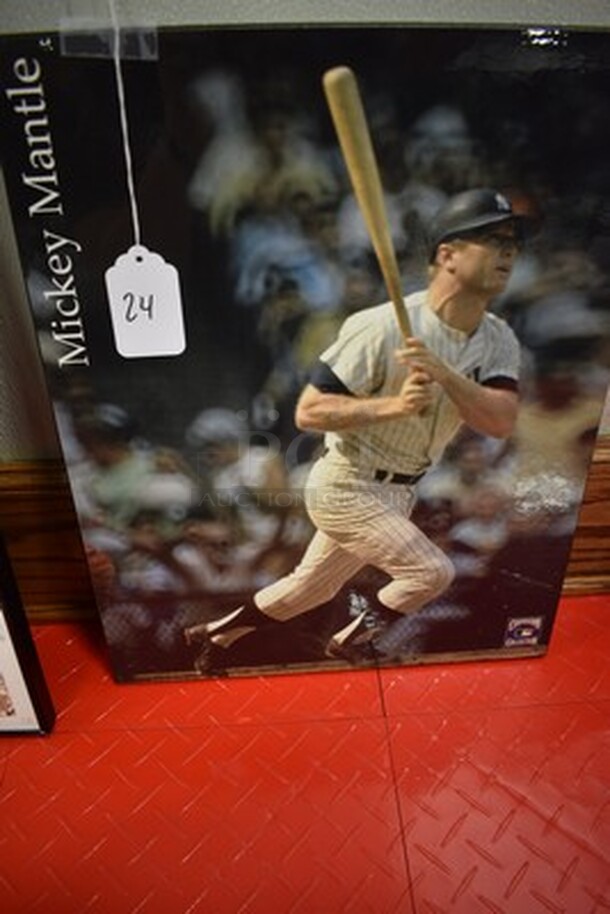 Cooperstown Collection Picture Of Mickey Mantle! 15x1x19 - Image 4 of 8