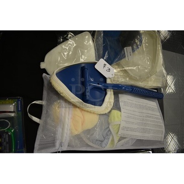 ALL IN ONE MONEY! Lot of Various Objects Including Microfiber Cleaning Brush and Mesh Bag With Microfiber Cloth Refills! - Image 1 of 4