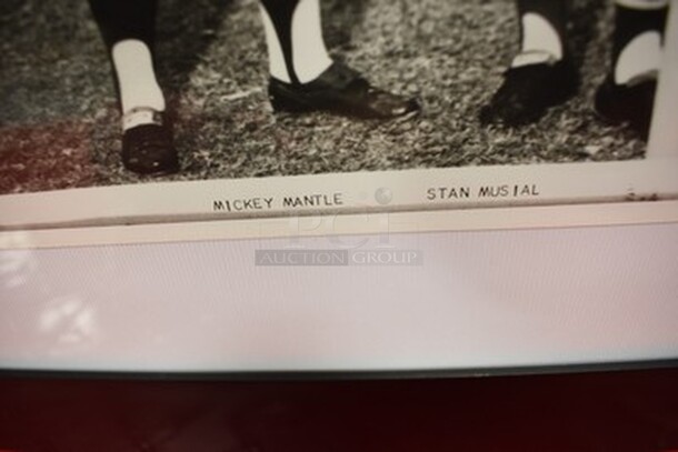 Autographed Picture of Mickey Mantle and Stan Musial Posing Together. Comes With Certificate of Authenticity! 14x1x17.5 - Image 3 of 10