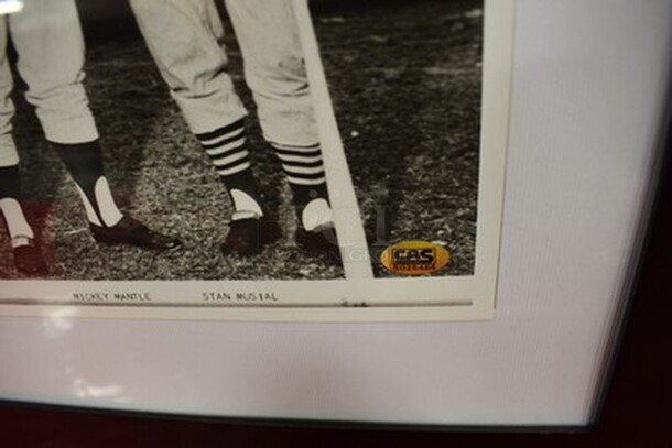Autographed Picture of Mickey Mantle and Stan Musial Posing Together. Comes With Certificate of Authenticity! 14x1x17.5 - Image 4 of 10