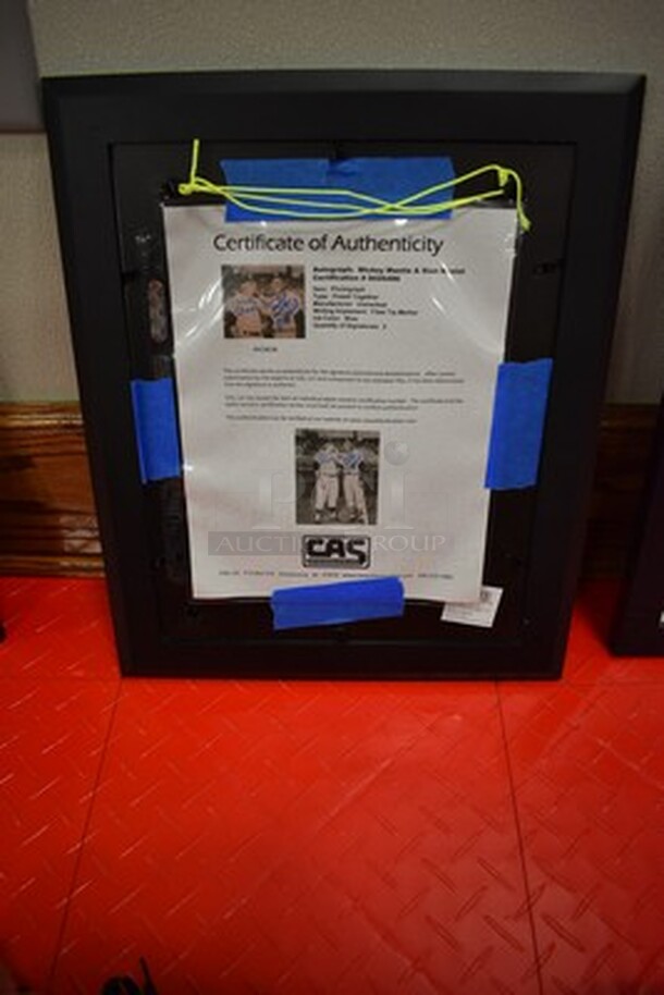 Autographed Picture of Mickey Mantle and Stan Musial Posing Together. Comes With Certificate of Authenticity! 14x1x17.5 - Image 5 of 10