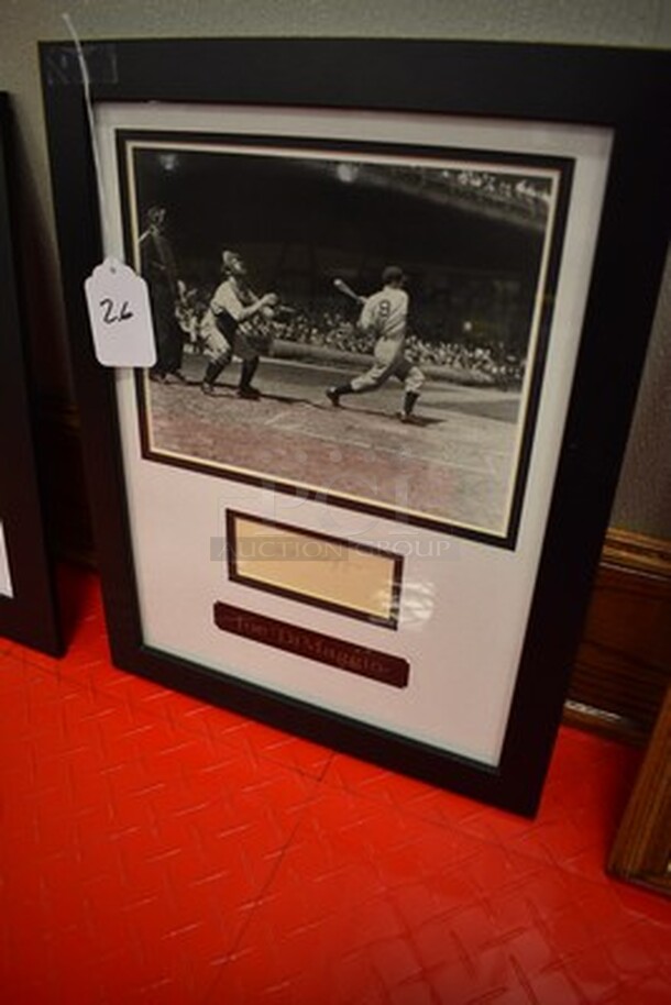 Autographed Joe DiMaggio Picture In Frame! Comes With Certificate of Authenticity. 14x1x18 - Image 2 of 7