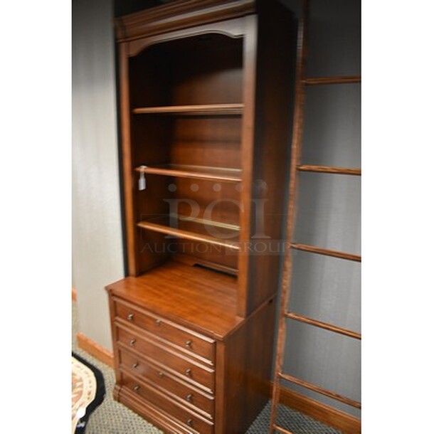 STUNNING! Hooker Furniture Book Base With Keys! 32x22x87 - Image 2 of 10
