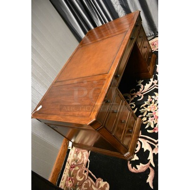 AMAZING! Hooker Furniture Wooden Executive Desk! 66x36x31.5  - Image 3 of 10