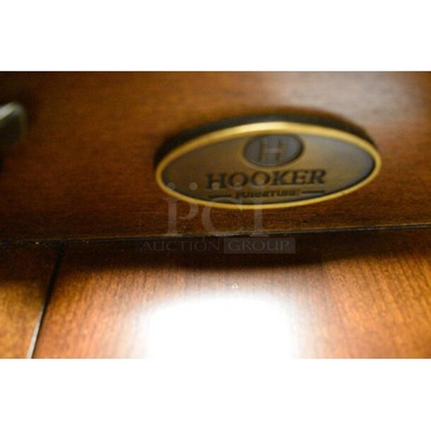AMAZING! Hooker Furniture Wooden Executive Desk! 66x36x31.5  - Image 4 of 10
