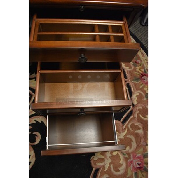 AMAZING! Hooker Furniture Wooden Executive Desk! 66x36x31.5  - Image 7 of 10